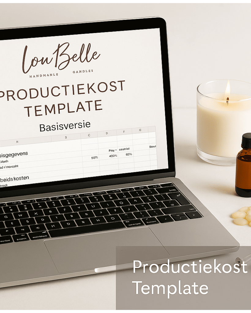 Kaarsen Productiekost Template (Basisversie) | LouBelle | Handgemaakte geurkaarsen