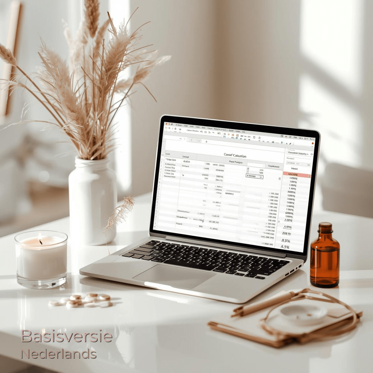 Kaarsen Productiekost Template – Basisversie (NL) | LouBelle | Handgemaakte geurkaarsen